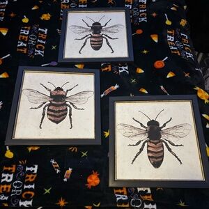 Target Threshold 3 Piece Set of Bee Framed Artwork wall Art Decor
